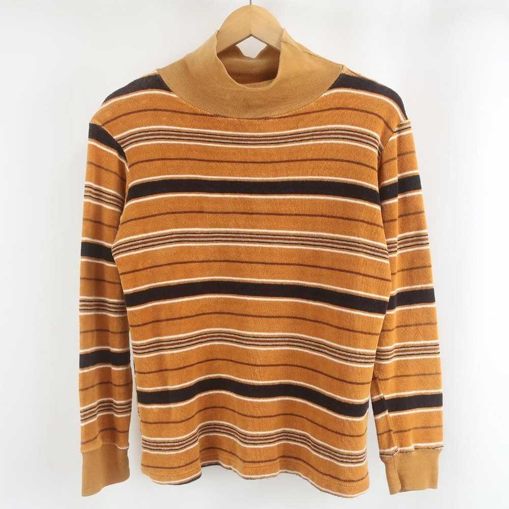 VINTAGE Sportswear Combed Cotton Turtleneck Cut T… - image 1