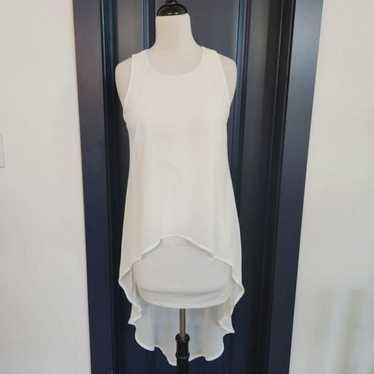 Lush high low sleeveless off white dress Size M