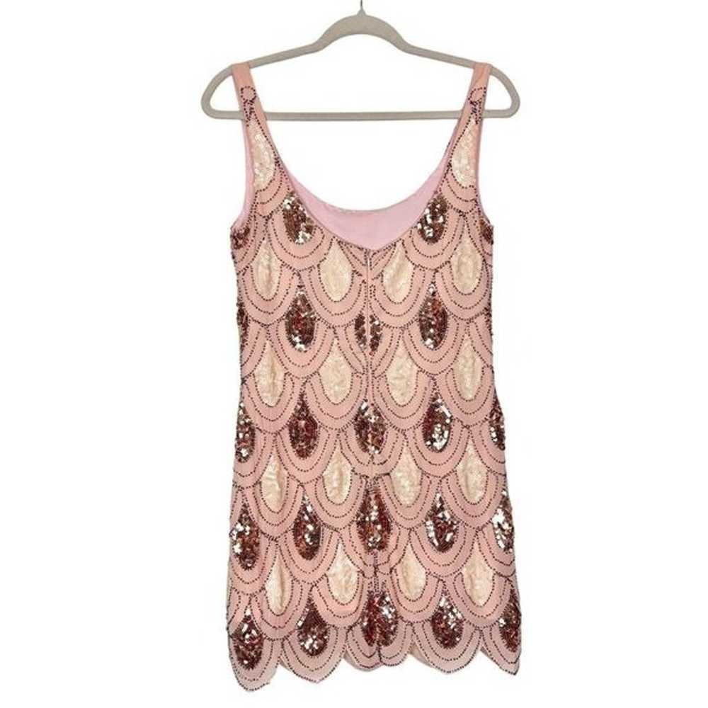 GB Gianni Bini Sequin Dress Pink Peach Gold Mediu… - image 6