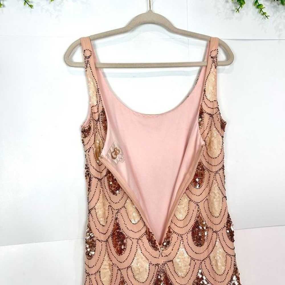 GB Gianni Bini Sequin Dress Pink Peach Gold Mediu… - image 9