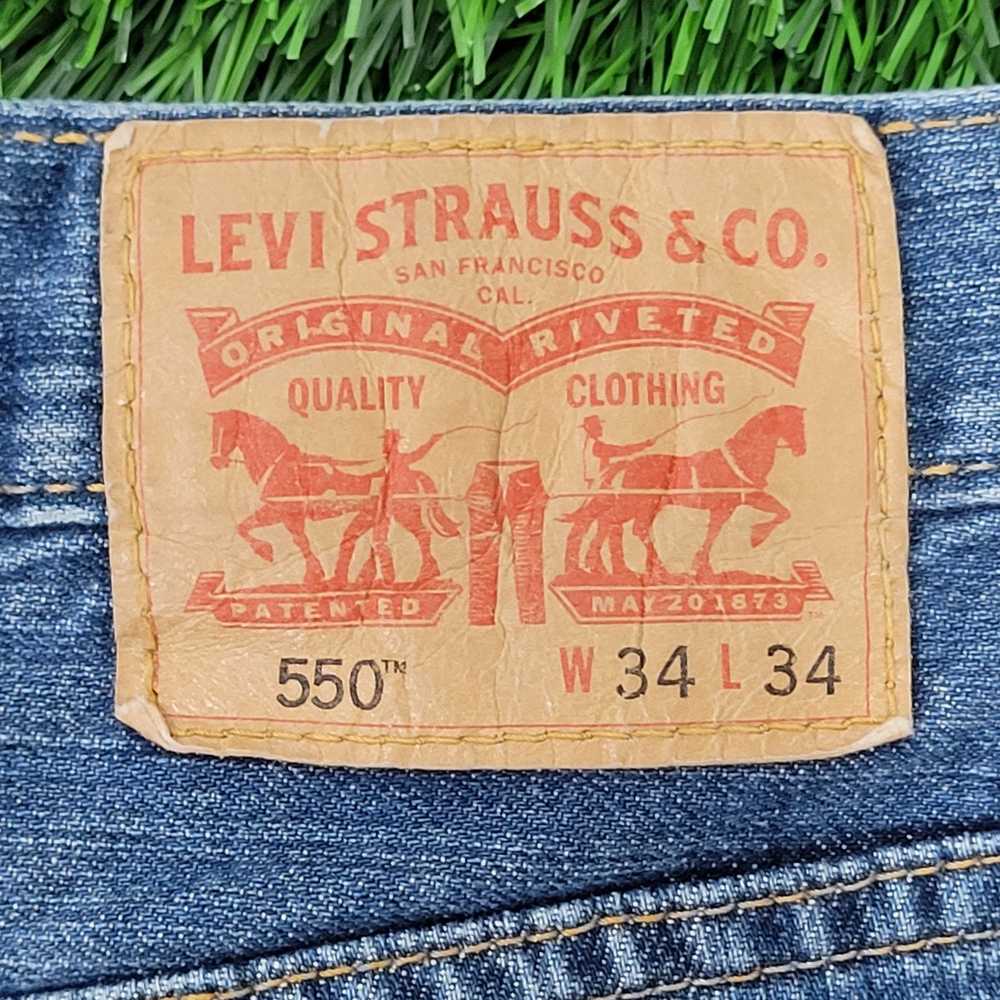 Levi's LEVIS 550 Jeans 33x34 (34x34) Faded Blue W… - image 7