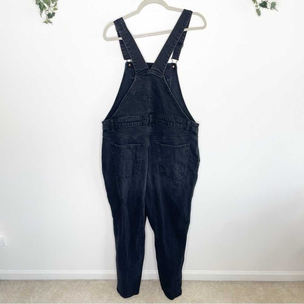 OLD NAVY Black Denim Straight Leg Overalls Size 16 - image 5