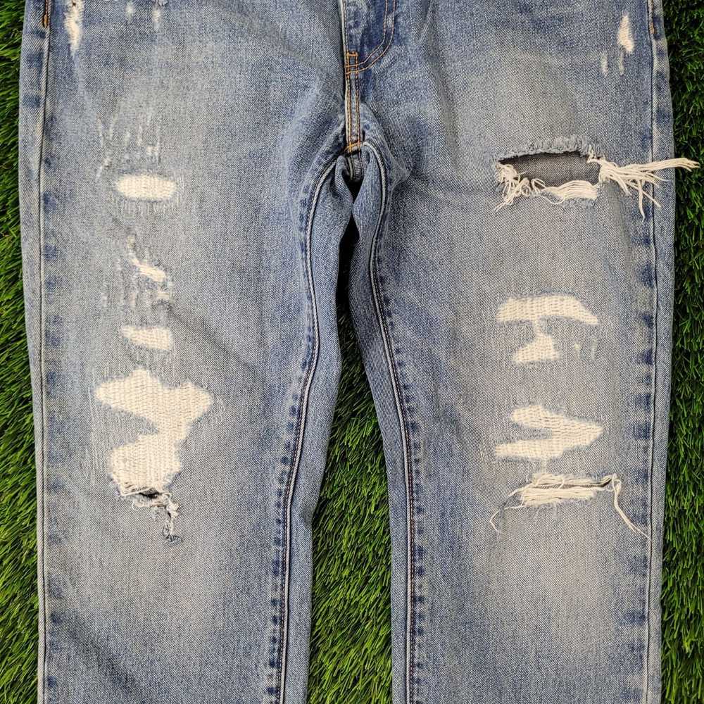 Levi's LEVIS 511 Distressed Jeans 34x31 Faded Sto… - image 11