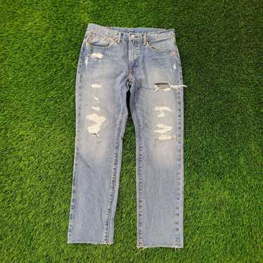 Levi's LEVIS 511 Distressed Jeans 34x31 Faded Sto… - image 1