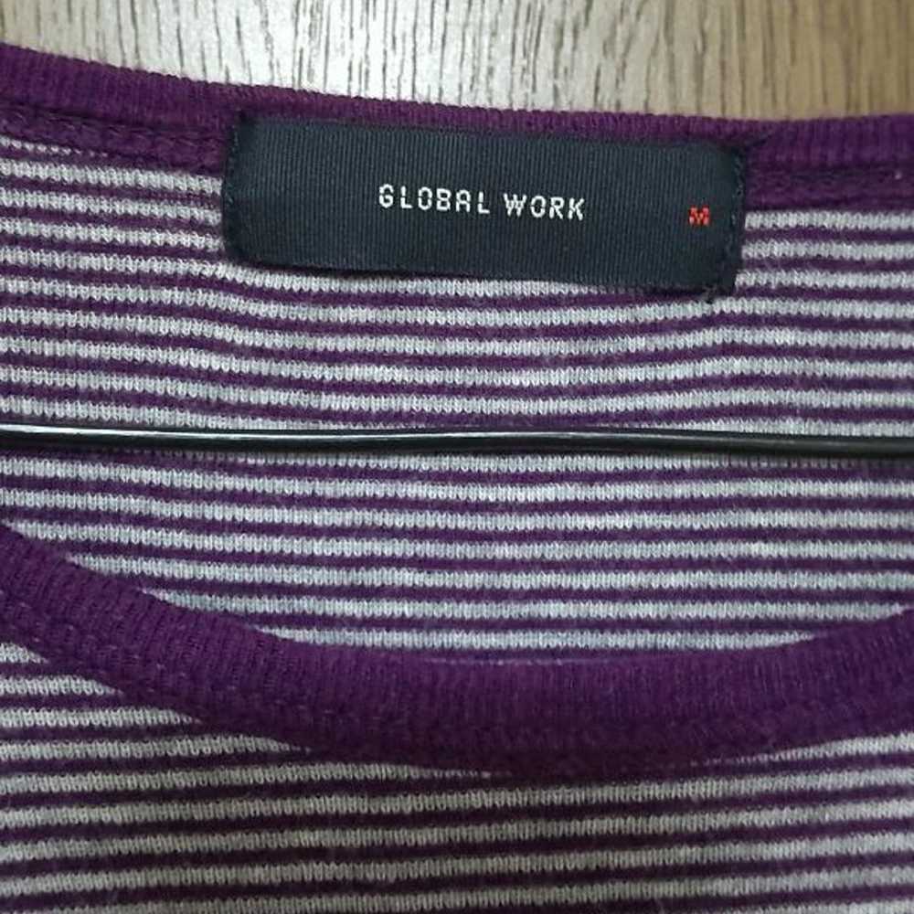 Long T Purple Stripe Global Work - image 2