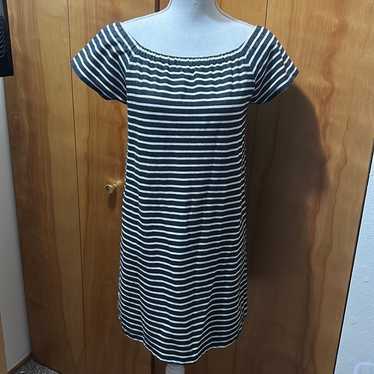 Madewell Navy Blue And White Striped Dress M