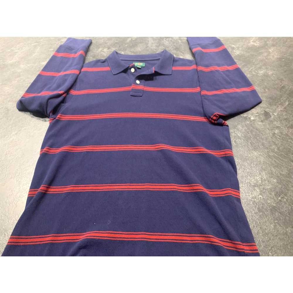 J.Crew J Crew Oarsman Shirt Men M Navy Blue Red L… - image 2