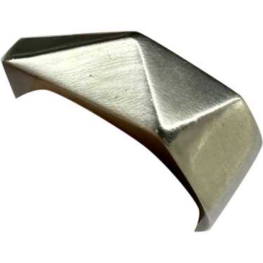 Contemporary Sterling Silver Designer Men's Ring