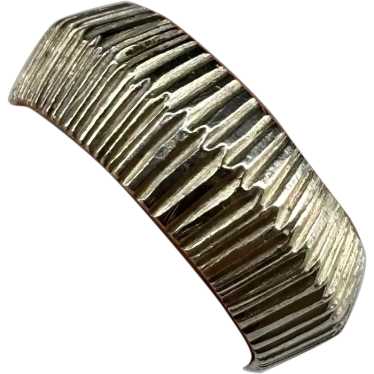 Corrugated Sterling Silver Ring Band