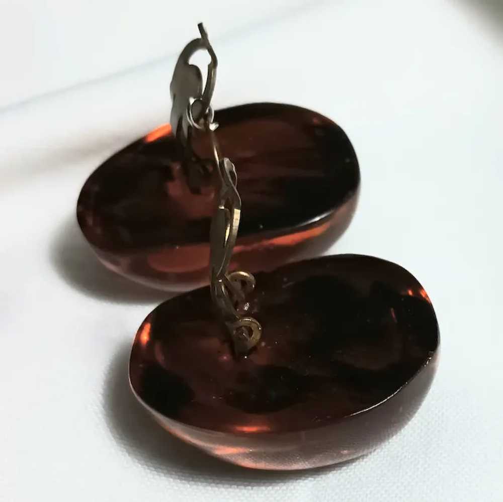 Monies Gerda Lynggaard resin amber clip earrings - image 4