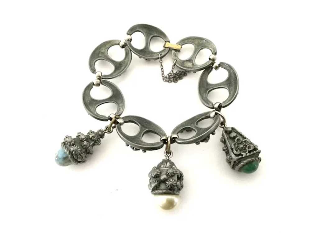 Etruscan Revival Charm Bracelet - image 3