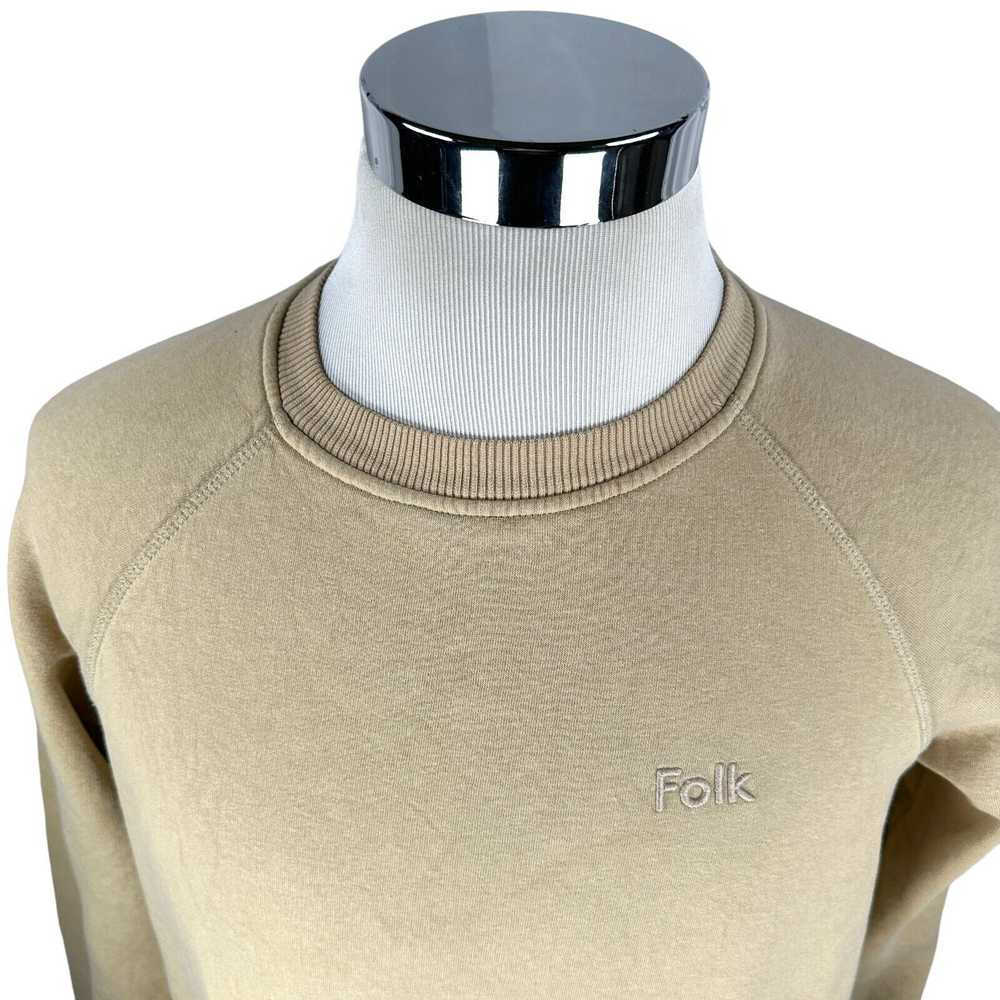 Folk Folk Sweatshirt 3 Medium Beige Tan Fleece Li… - image 3