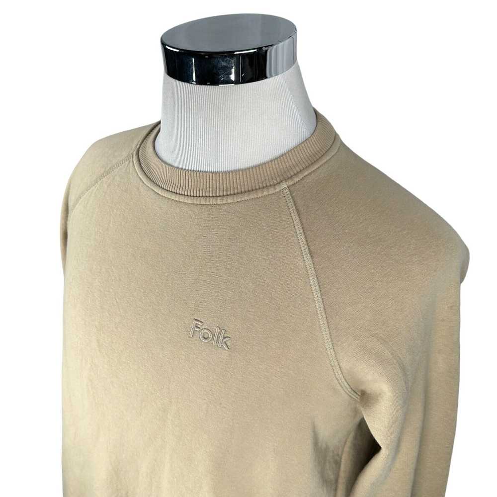 Folk Folk Sweatshirt 3 Medium Beige Tan Fleece Li… - image 4