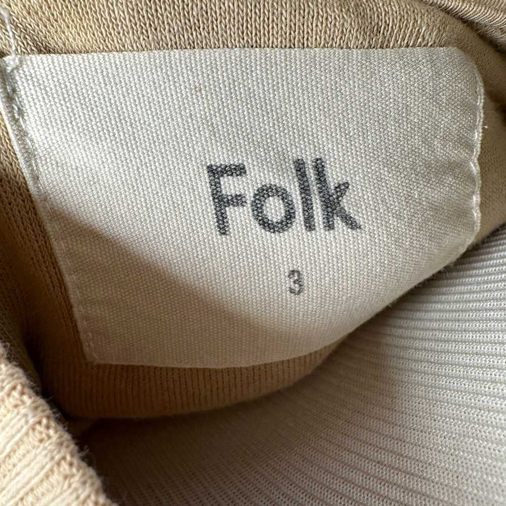 Folk Folk Sweatshirt 3 Medium Beige Tan Fleece Li… - image 8