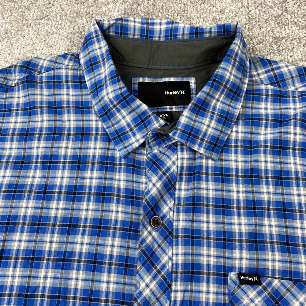 Hurley Multicolor Plaid Cotton Blend Long Sleeve … - image 2