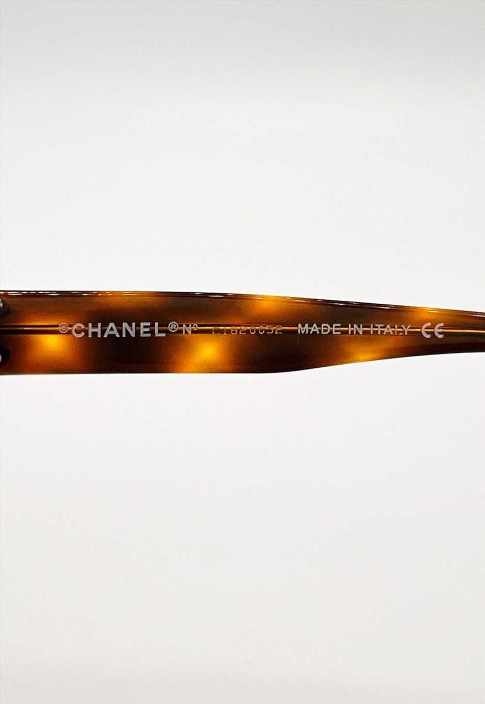 Chanel Sunglasses Square Brown Tortoiseshell Gold… - image 4