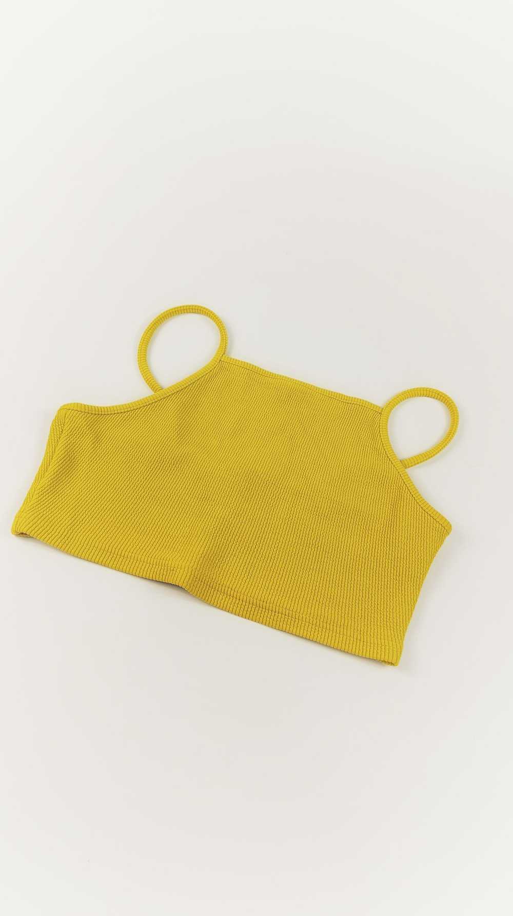 Topshop Yellow neon short crop top women's topsho… - image 1