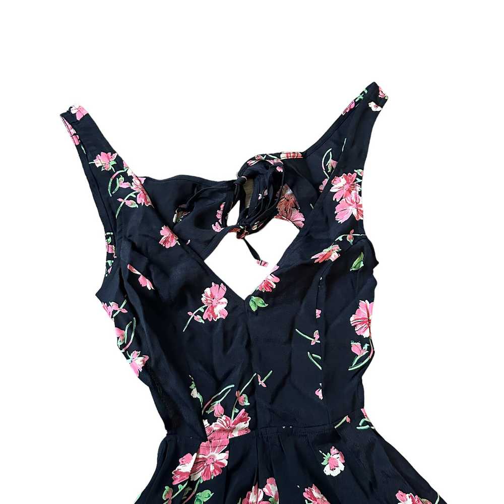 Reformation Reformation Black & Pink Floral Cutou… - image 5