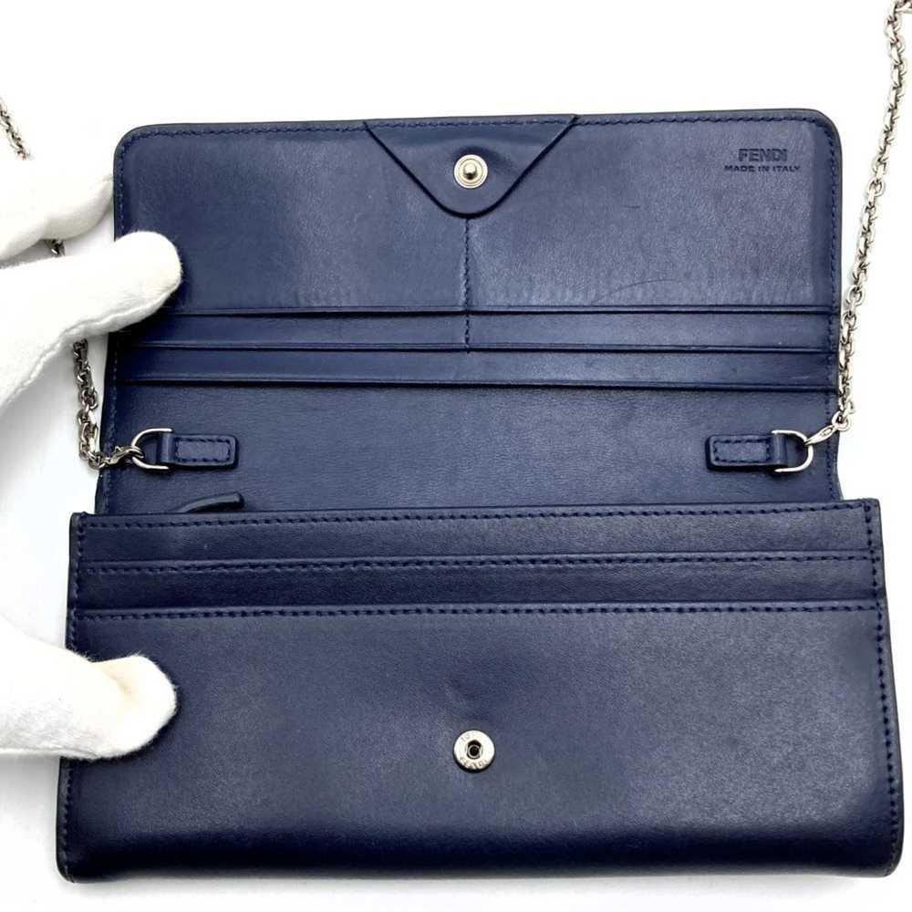 Fendi Continental Navy Leather Wallet (Pre-Owned) - image 4