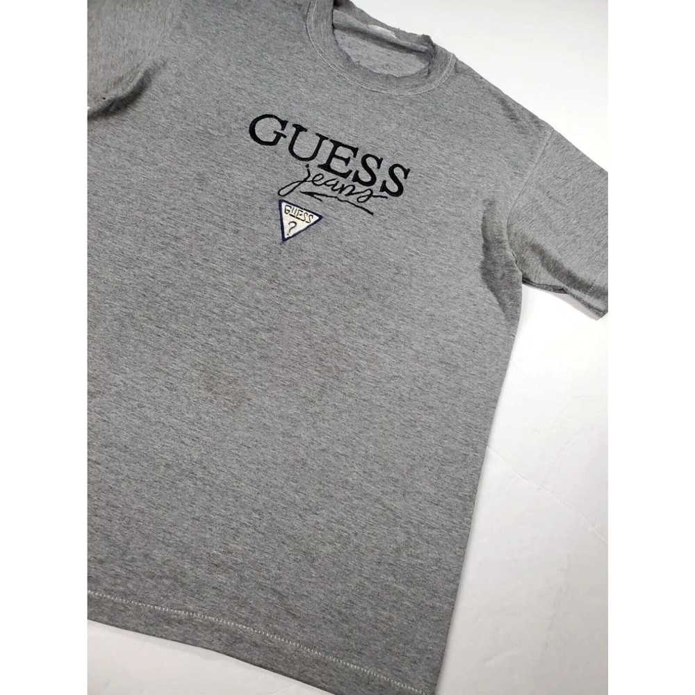 Guess Vintage Guess T Shirt Med/Lrg Mens Gray Sho… - image 2