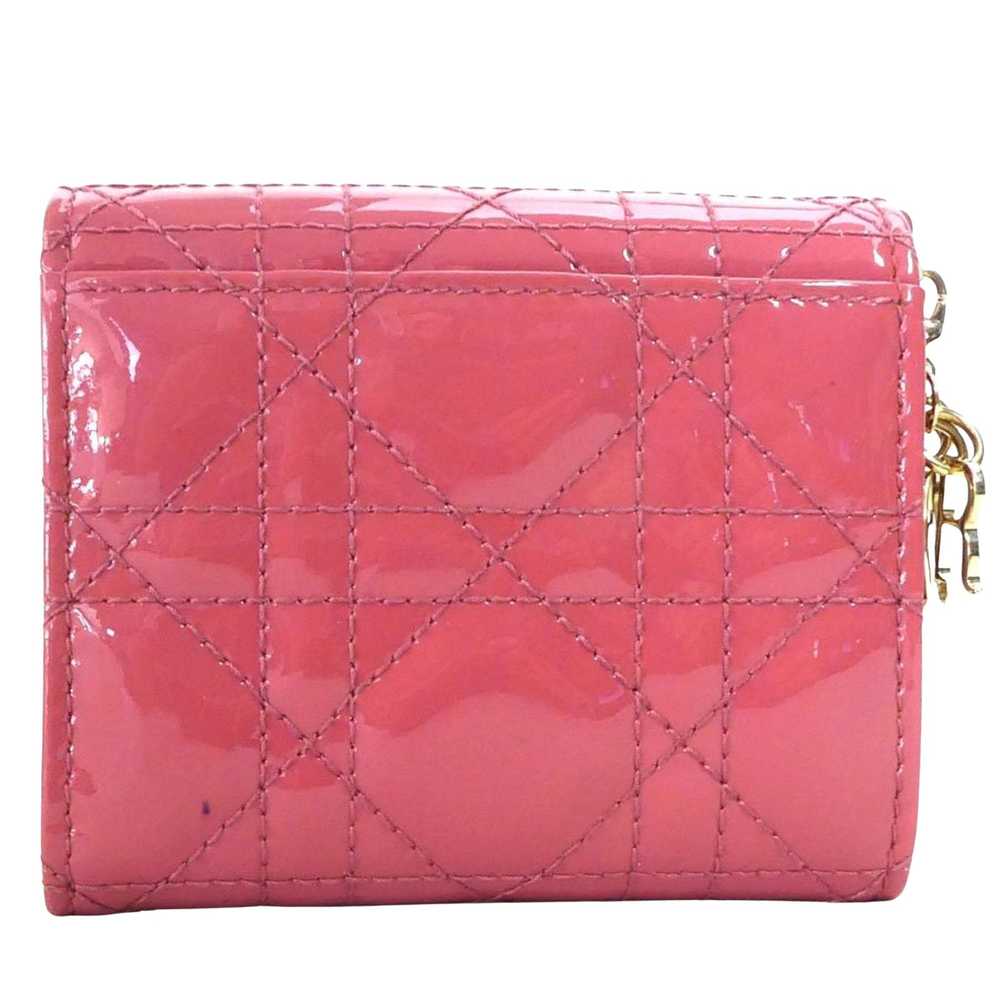 Dior Lotus Lady Pink Patent Leather Wallet (Pre-O… - image 2