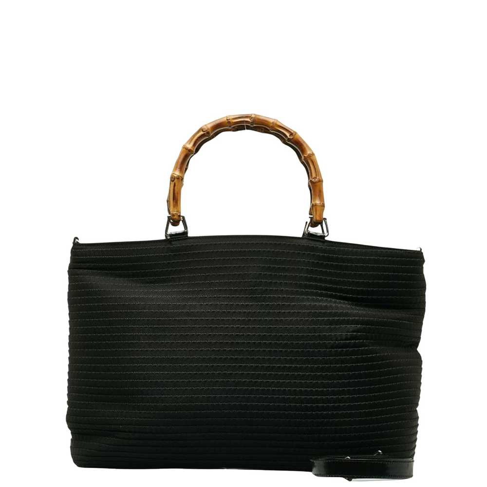 Gucci Bamboo Black Synthetic Tote Bag (Pre-Owned) - image 1