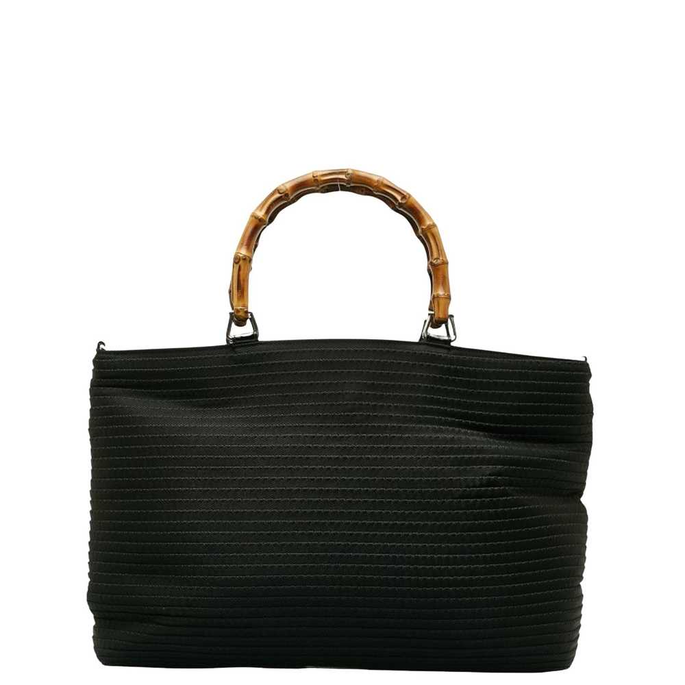 Gucci Bamboo Black Synthetic Tote Bag (Pre-Owned) - image 2