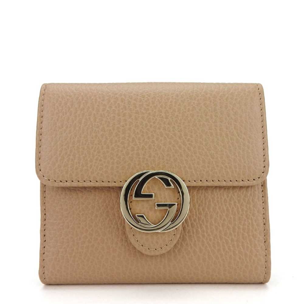 Gucci Interlocking Beige Leather Wallet (Pre-Owne… - image 11