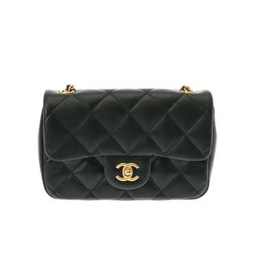 Chanel Flap Bag Black Leather Shoulder Bag (Pre-O… - image 1