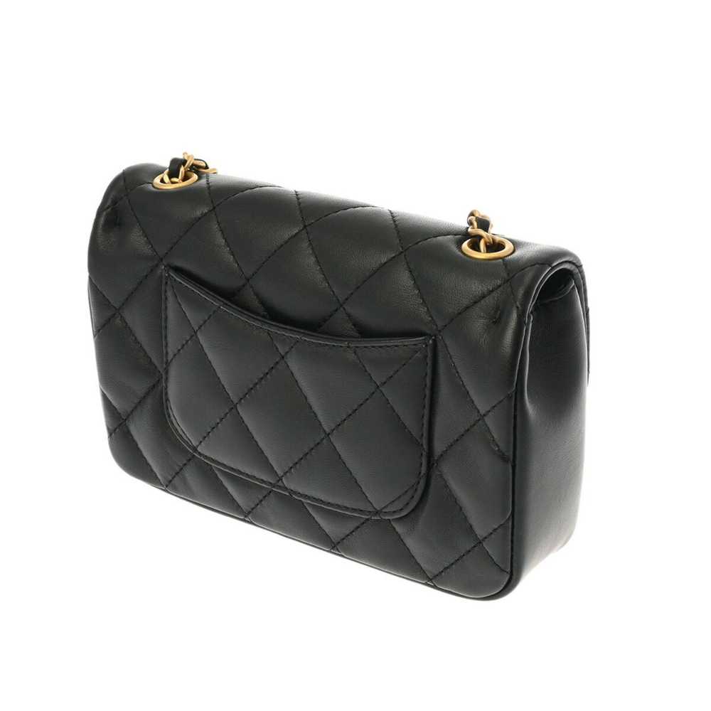 Chanel Flap Bag Black Leather Shoulder Bag (Pre-O… - image 2