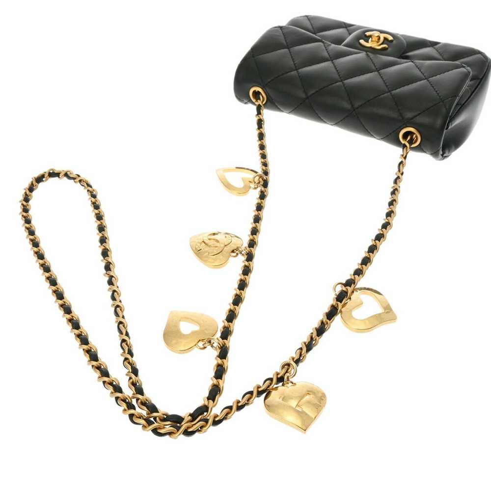 Chanel Flap Bag Black Leather Shoulder Bag (Pre-O… - image 4