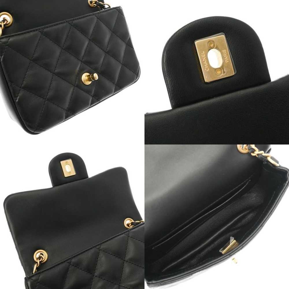 Chanel Flap Bag Black Leather Shoulder Bag (Pre-O… - image 5