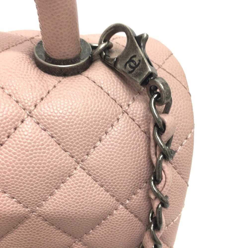 Chanel Coco Handle Pink Leather Handbag (Pre-Owne… - image 10