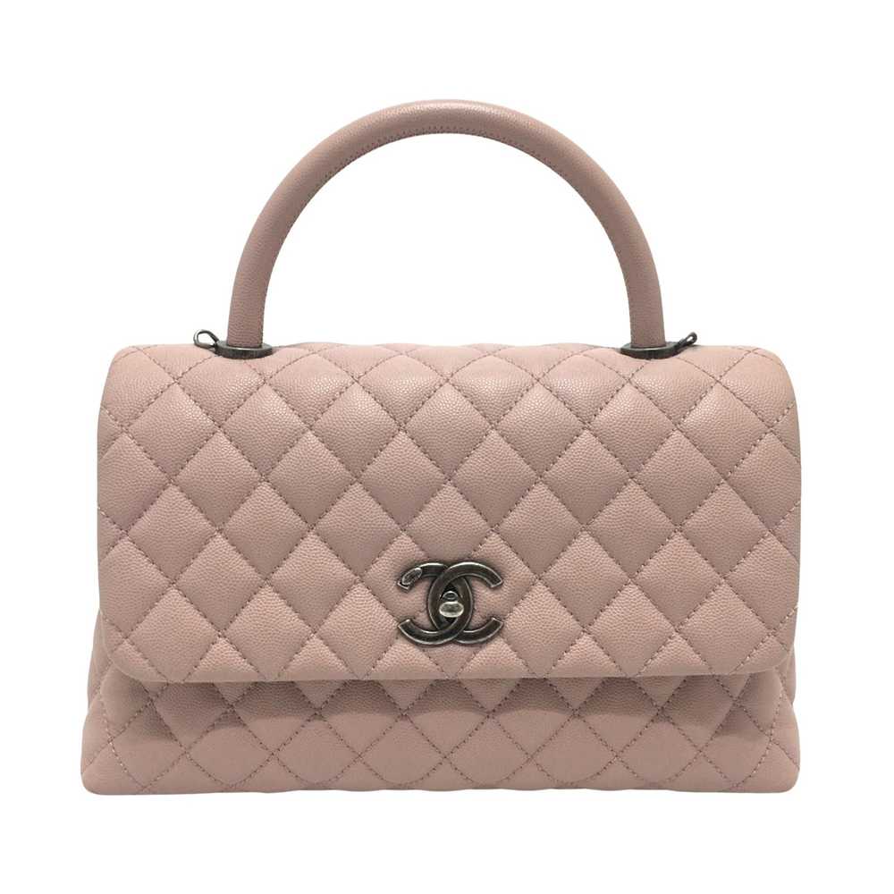 Chanel Coco Handle Pink Leather Handbag (Pre-Owne… - image 1