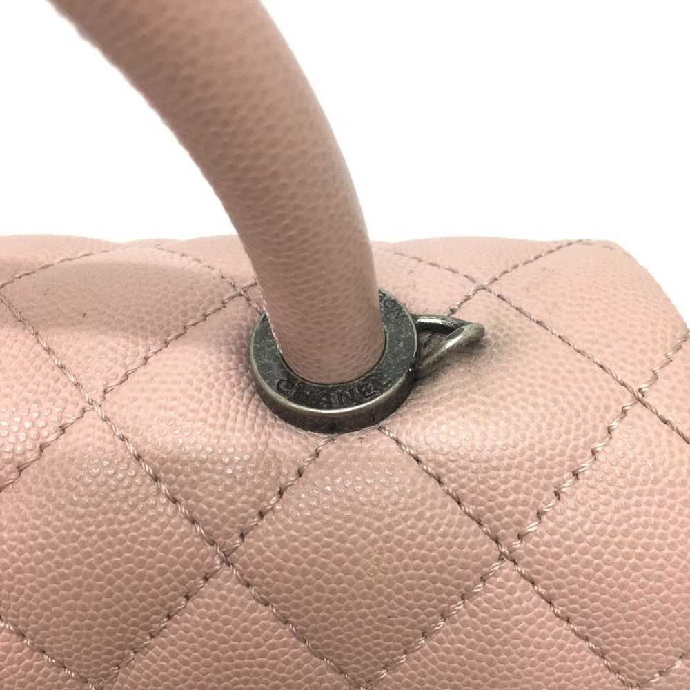 Chanel Coco Handle Pink Leather Handbag (Pre-Owne… - image 8