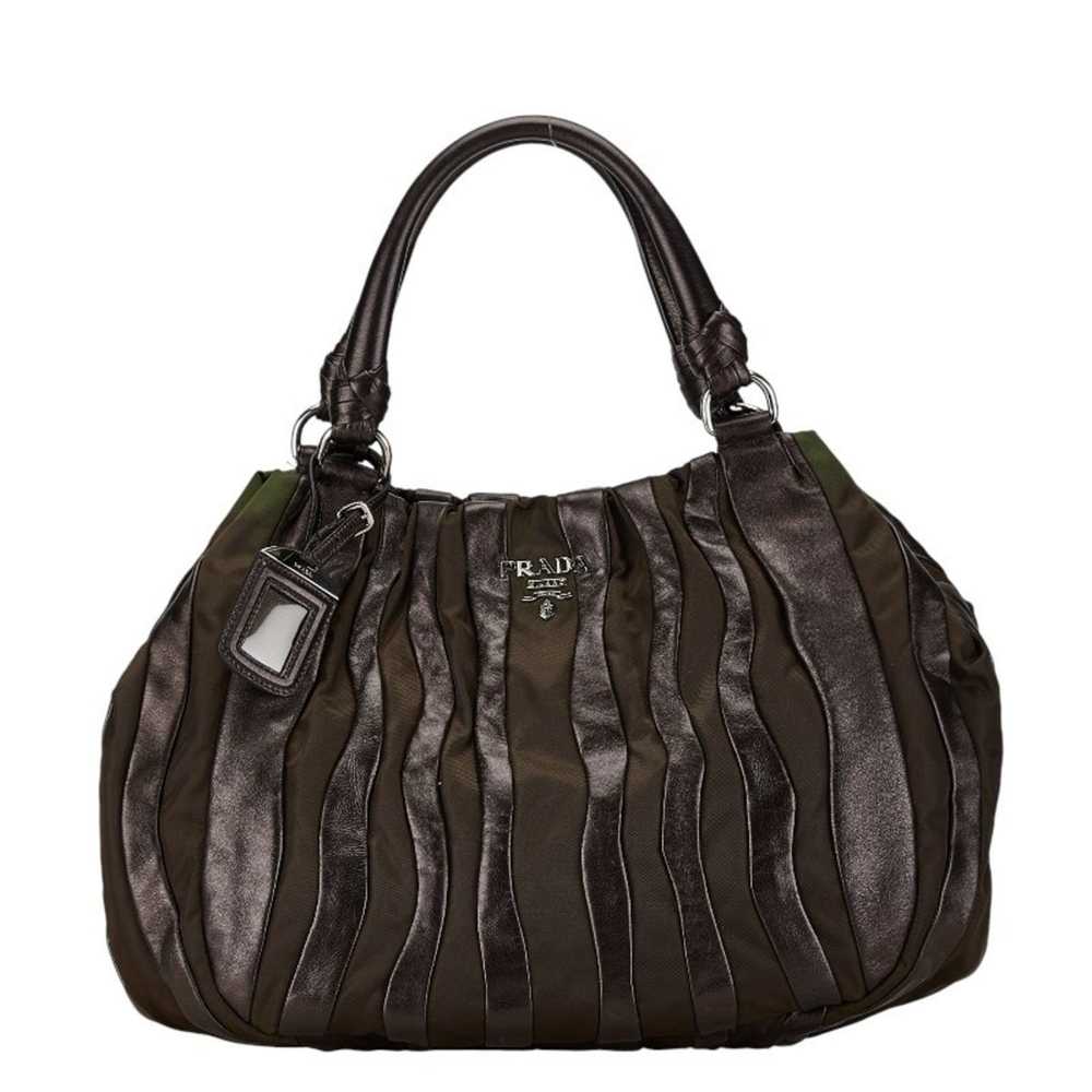 Prada Tessuto Brown Synthetic Tote Bag (Pre-Owned) - image 12