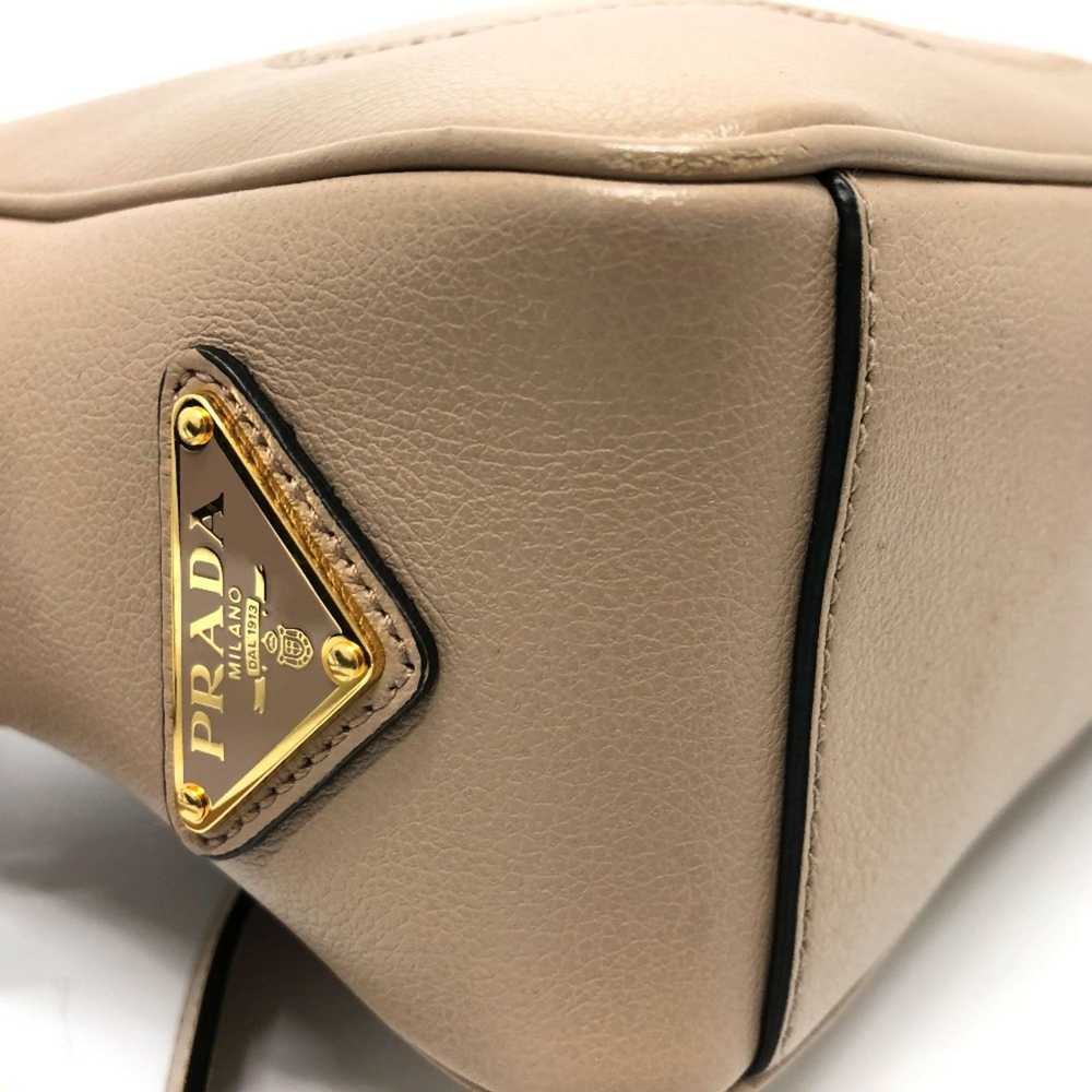 Prada Saffiano Beige Leather Shoulder Bag (Pre-Ow… - image 10