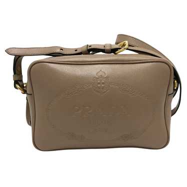 Prada Saffiano Beige Leather Shoulder Bag (Pre-Ow… - image 1