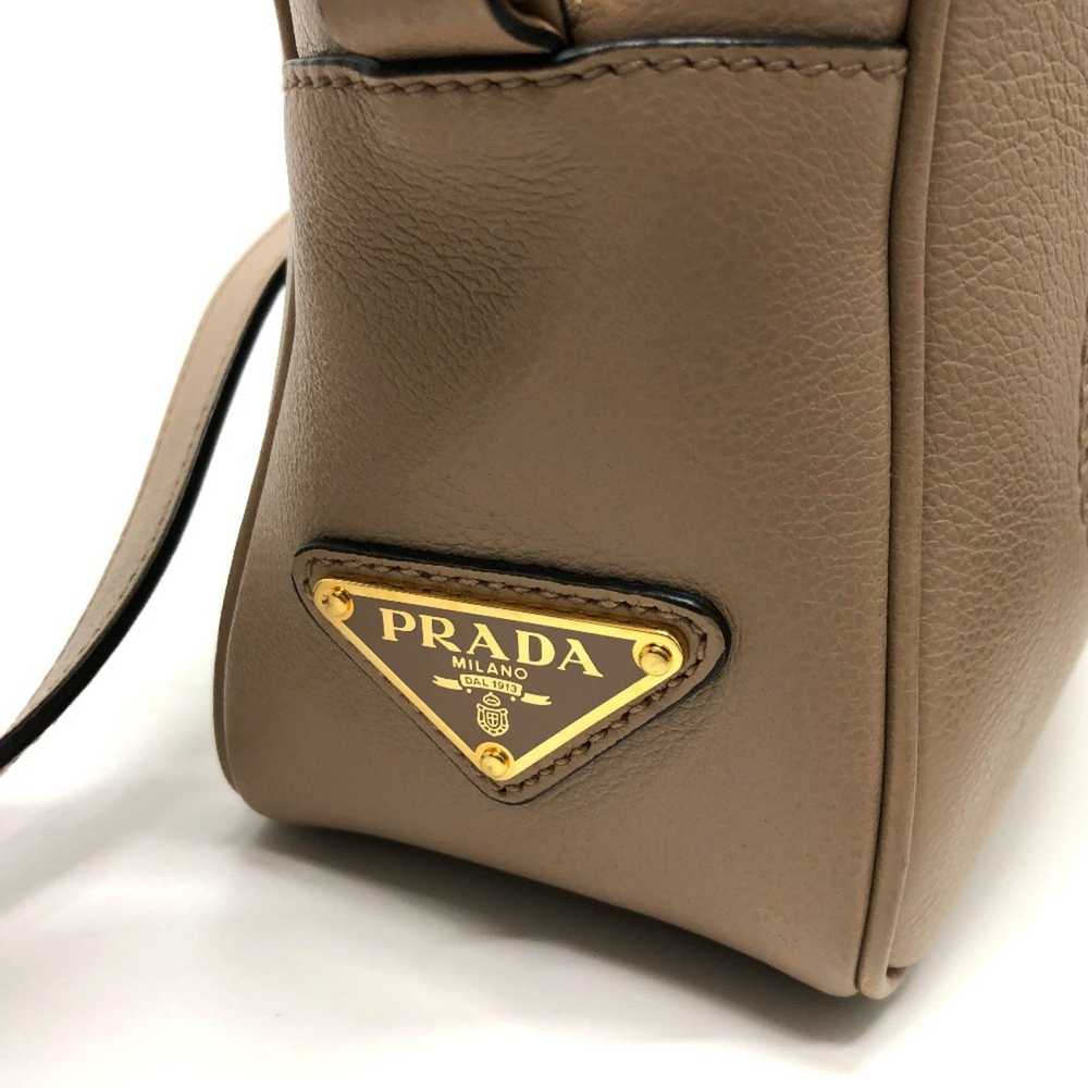 Prada Saffiano Beige Leather Shoulder Bag (Pre-Ow… - image 9