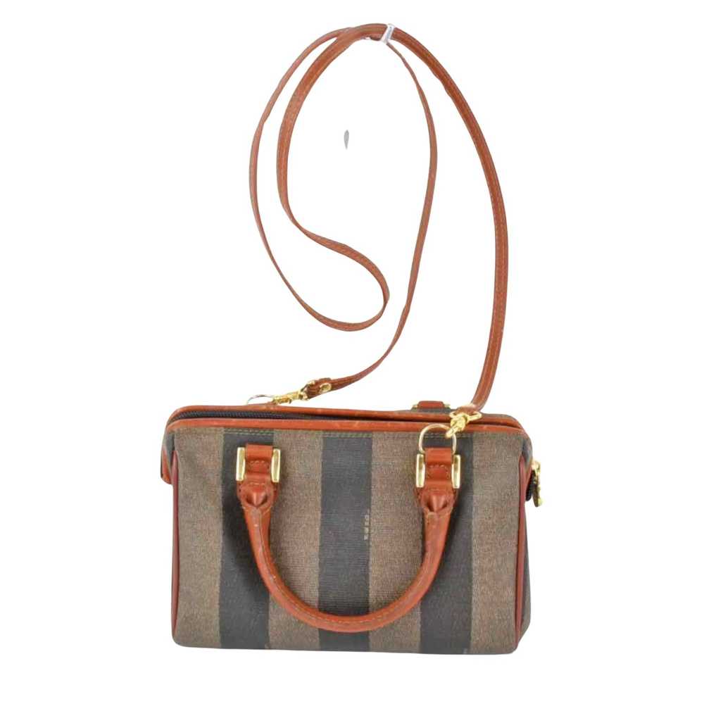 Fendi Pequin Brown Canvas Handbag (Pre-Owned) - image 2