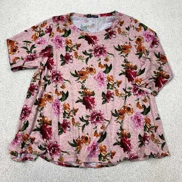 Vintage Women's Plus Size Multi Floral Tunic Top … - image 1