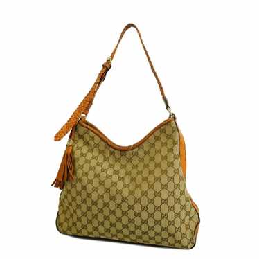 Gucci Brown Canvas Shoulder Bag (Pre-Owned) - image 1