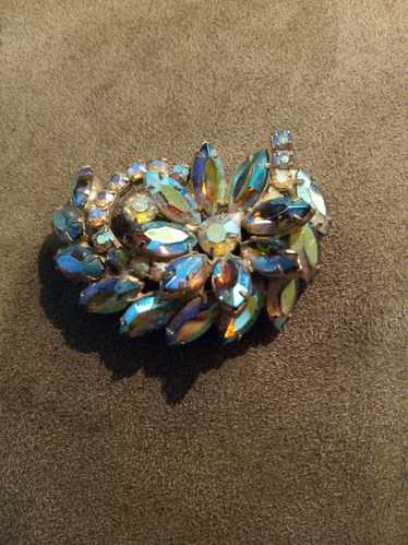 Gorgeous Vintage Antique Pin Brooch flower multi c