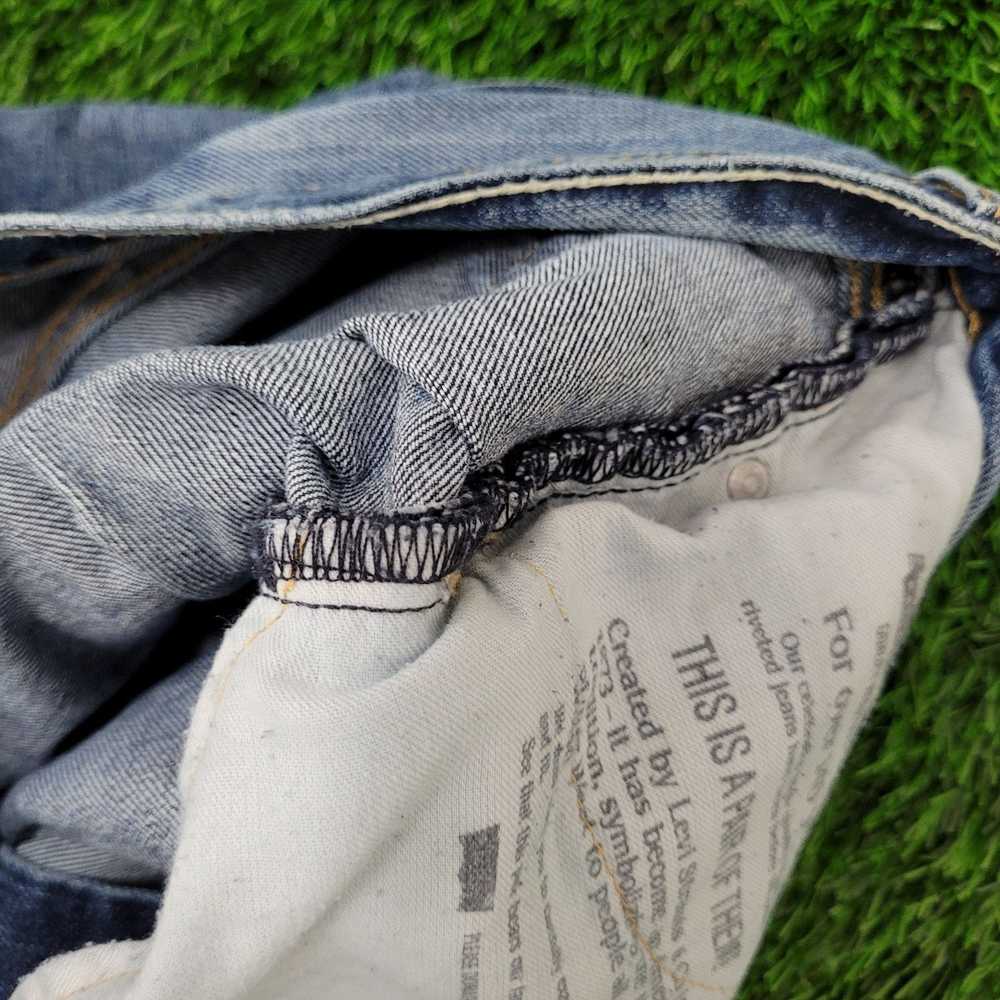 Levi's LEVIS 511 Whiskered Jeans 36x29 Faded Dark… - image 7