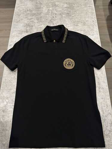 Versace Versace Black and Gold Polo Shirt