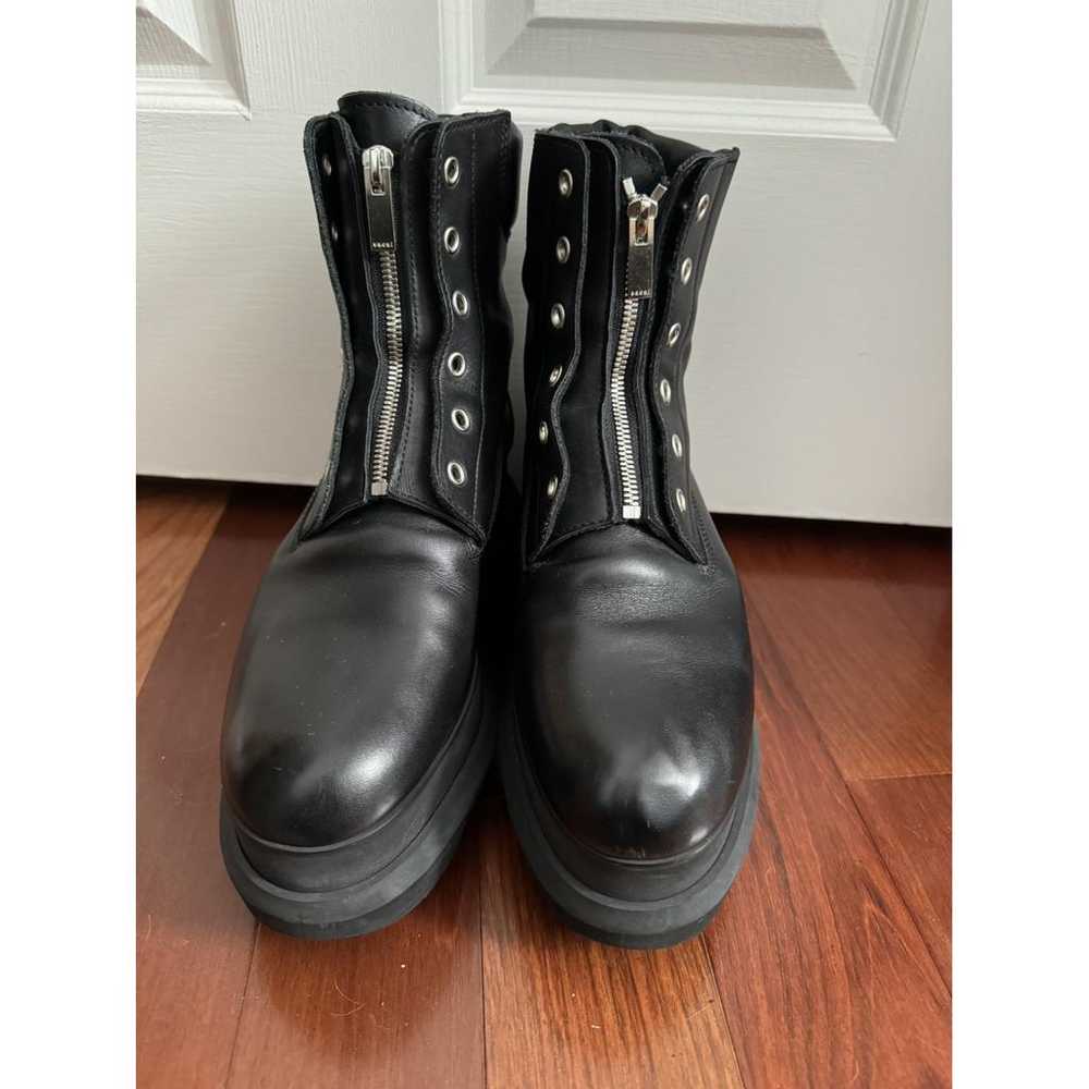 Sacai Leather biker boots - image 2