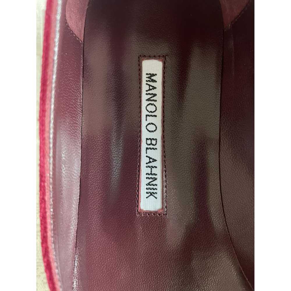 Manolo Blahnik Hangisi velvet flats - image 2