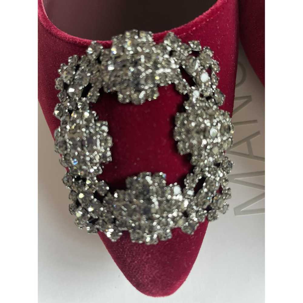 Manolo Blahnik Hangisi velvet flats - image 3