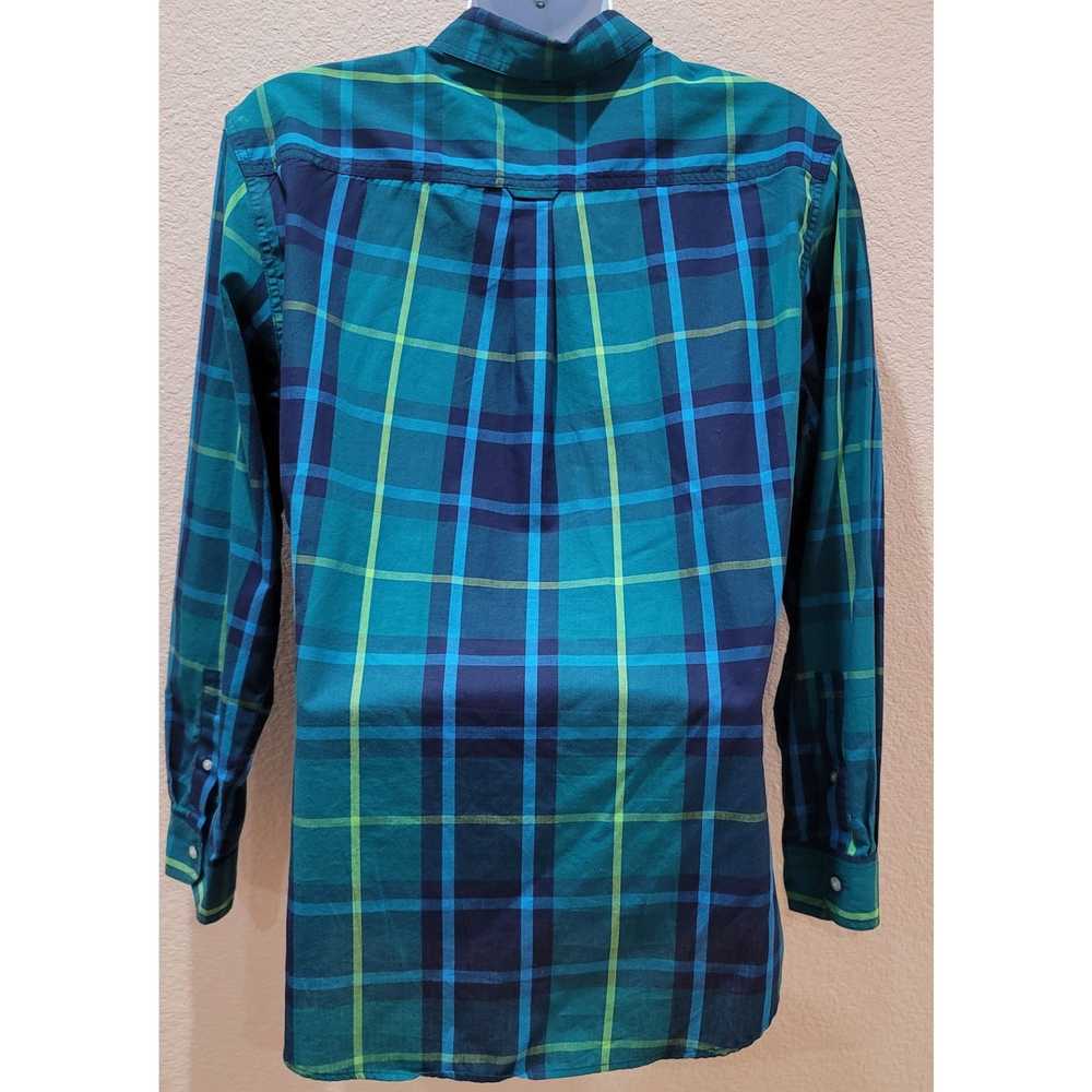 Chaps Chaps Blue Green Plaid Button Up Men's Shir… - image 3