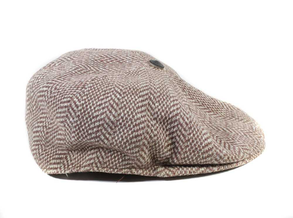 Kangol 00S Logo Plaid Herringbone Wool Hat Vintage - image 3